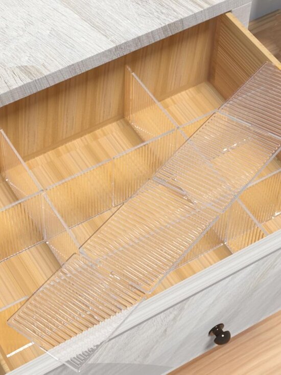 Other - 8pcs Adjustable Grid Drawer Dividers DIY Plastic Closet Separator Tidy Organizer